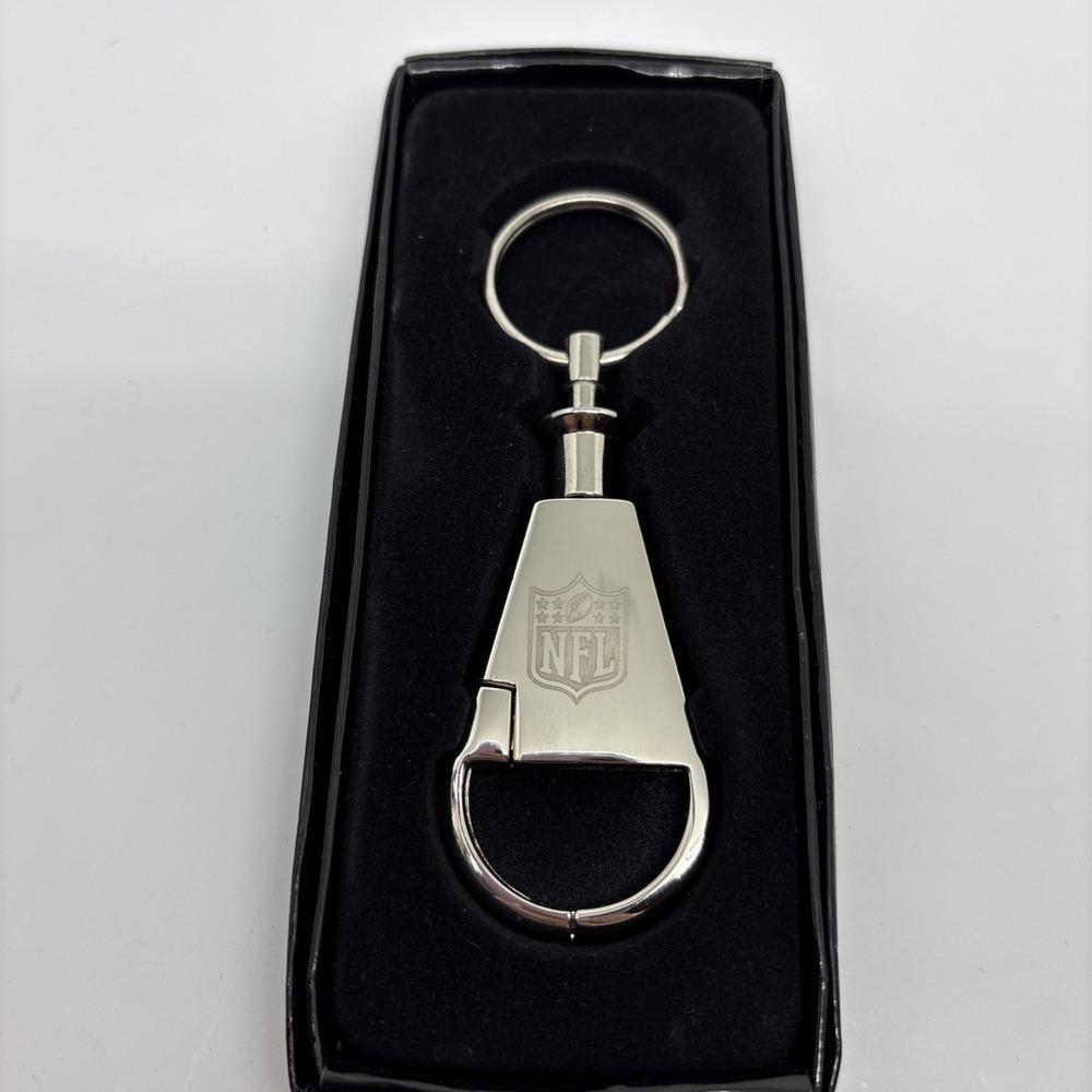 NFL Key Fob Silver Metal Shiny Key holder Detachable NFL Promotional Gift